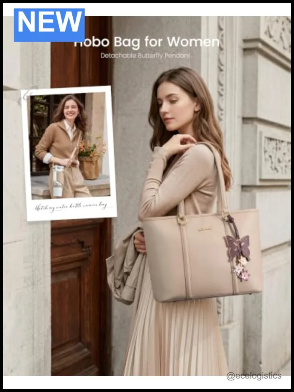 Vegan Leather Tote Bag for Women - Top Handle Satchel, Shoulder Bag with
